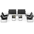 thumbnail image 1 of Gymax Ensemble de Mobilier d'Extérieur 8 Pcs avec Verre Trempé et Table Basse, Chaise, Causeuse, Patio, 1 of 5
