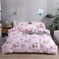 thumbnail image 3 of Hello Kitty KT lit chat ensemble 4 Pcs Hello Kitty fille housse de couette dortoir étudiant simple ensemble 3 Pcs, 3 of 5