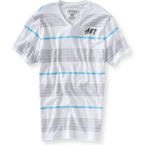 Aeropostale A87 - Camiseta gráfica para hombre, color blanco, XS