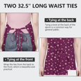 thumbnail image 6 of Purple Christmas Star Apron-Garden Aprons for Women with Pockets-Cotton Linen Waterproof Kitchen Cooking Gardening Aprons Adjustable for Kitchen,Cooking,BBQ and Salon 32"x27", 6 of 7