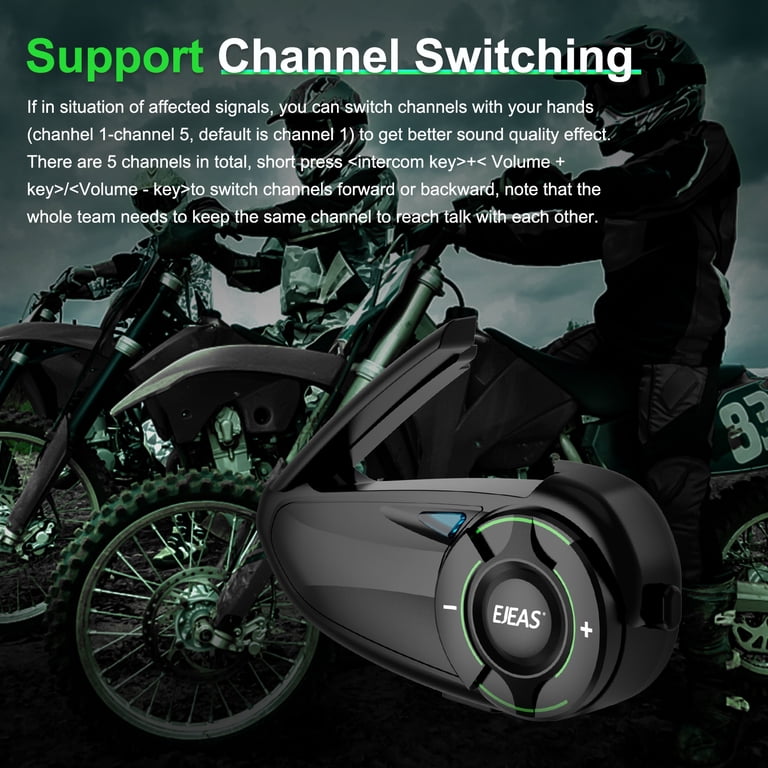 electronic group motorcycle helmet Bluetooth Intercom Kit, HY-2 Motorbike Helmet Intercom Interphone Headset with DSP/CVC Noise Cancellation, 2000m 6 Riders Helmet Intercom, with FM Radio (1 Pack) : Electronics Motorcycle Helmet Bluetooth Headphones Best Motorcycle Helmet Communicators For