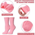 thumbnail image 6 of Womens Fuzzy Socks Cozy Fluffy Winter Warm Slipper Socks Microfiber Soft Home Sleeping Socks - 5Pairs, 6 of 6