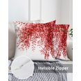 thumbnail image 3 of Waterproof Outdoor Throw Pillows with Inserts 18"x18", Red Eucalyptus Leaves Soft Decorative Pillowcases for Couch Bedroom, Spring Botanical Pillow Covers for Sofa Living Room, 3 of 8