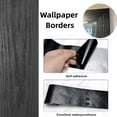 thumbnail image 6 of 32ft Black Border Peel & Stick Wood Grain,Self Adhesive Mirror Frame Border,Removable Waterproof Bathroom Mirror Tape Sticker Trim,3.93x32ft, 6 of 7