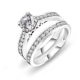 thumbnail image 1 of Anillo de Compromiso y Boda FlameReflection con Circonia Cúbica de 1 Quilate, 1 of 6