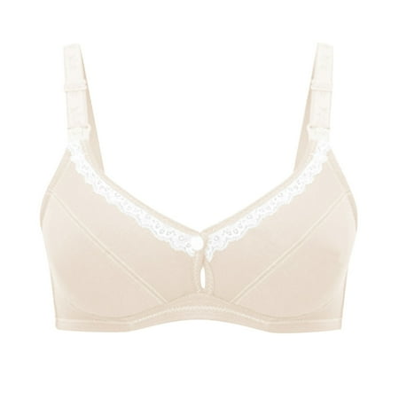 

Akiihool Womens Bras Comfortable Full Coverage Women s Full Coverage Floral Lace Underwired Bra Plus Size Non Padded Comfort Bra (Beige 85)