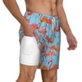 thumbnail image 3 of Goofa Flamingo Printed Men's Swim Trunks Board Shorts Quick Dry Mens Swimming Trunks with Compression Liner,Breathable Fit Hawaii Beach Shorts-XX-Large, 3 of 9