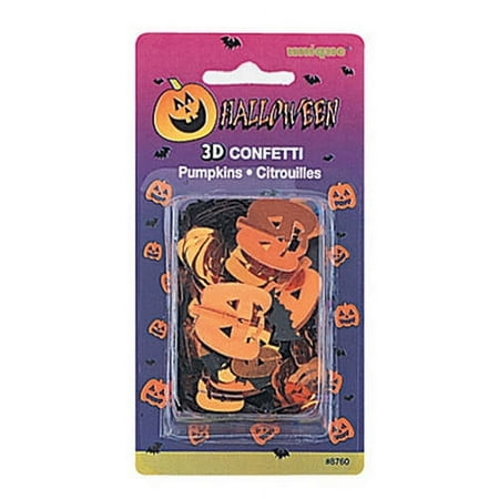 3D Bat and Pumpkin Halloween Confetti