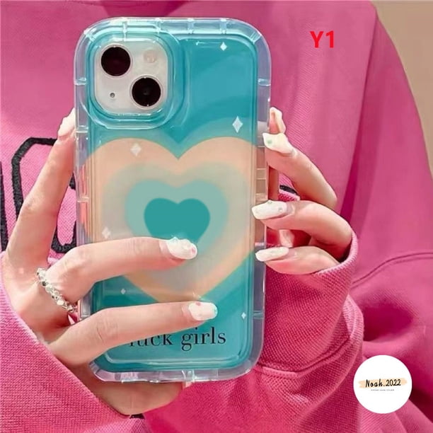 Funda De Tpu Para Samsung A04s A03 A03s A50 A23 A20 A02s A04E A50s A52s A13 A12 A04 A52 A30s A30 A11 F23 A32 M13 M11 M23 INS Gradient Sweet Love Heart Clear Soft Airbag A Prueba De Golpes Gao Jiahui unisex