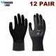 thumbnail image 3 of 1/12 par de guantes de seguridad para jardinería Wonder Grip, guantes de trabajo de nailon con revestimiento de nitrilo y arena, 3 of 5