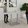 thumbnail image 2 of Hexagon Bistro Height Meeting Table Double Metal Base 46x84 Bar Table, 2 of 7