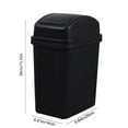 thumbnail image 6 of Swing Top Lid Trash Can, 4.5 Gallon Step-On Kitchen Bathroom Garbage Bin, Hands-Free Automatic Open/Close Wastebasket for Home Office(Black), 6 of 6