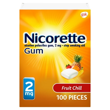 UPC 307667857504 product image for Nicorette Coated Nicotine Gum to Stop Smoking  Fruit Chill  2 Mg  100 Count | upcitemdb.com