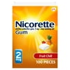 Nicorette Nicotine Gum, Stop Smoking Aids, 2 Mg, Fruit Chill, 100 Count