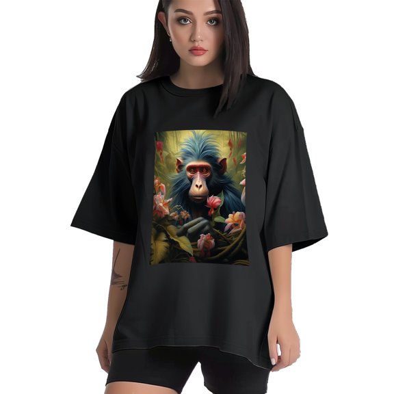 Plus Size Shirt for Women Black Tops for Women Short Sleeves Shirt for Women Mandrill 2 T Shirt Crewneck Shirt for Women XS