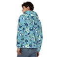 thumbnail image 4 of Wukai Flying Swallows Print Men's Zip-Up Hoodie,Fleece Full-Zip Hoodie for Men, Hooded Sweatshirt-X-Large, 4 of 5