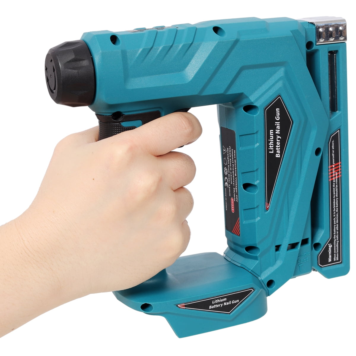 LuckyNote 2-in-1 Cordless Brad Nailer & Stapler, Compatible with Makita 20V Battery, 18GA Nails & T50 Staples, Tool Only, Blue