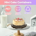 thumbnail image 6 of 100 Pcs Mini Cake Containers BPA Free Cupcake Boxes Plastic Cake Boxes Clear Airtightness Cupcake Containers Miniature Cake Carriers with Lip for Weeding Parities Birthdays, 6 of 6