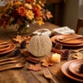 thumbnail image 2 of 1Pc Pumpkin Fall Decor, Woven Wicker Pumpkins for Home, Farmhouse Style, Autumn Thanksgiving Decorations, Fall Centerpieces for Table Porch Mantel Indoor - 7.8'', 2 of 6
