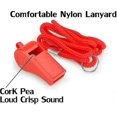 thumbnail image 3 of 12-pack Coach Referee Sports Plastic Whistle With Lanyard Set (red), 3 of 5