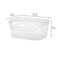 thumbnail image 3 of Small Open Bin Plastic, Clear, Set of 16, 3 of 8