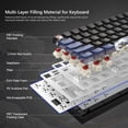 thumbnail image 3 of WK61 Wired Gaming Keyboard, 60% Percent RGB Backlit Mechanical Keyboard Gasket Mount with PBT Keycaps, Compact 61 Keys Hot Swappable Cream Switch, for Windows Laptop PC Mac, Black, 3 of 6