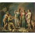 thumbnail image 2 of José Camarón Boronat 14x12 Gold Ornate Wood Frame and Double Matted Museum Art Print Titled - The Judgement of Paris, 2 of 4
