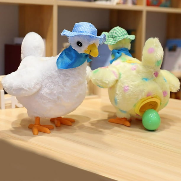 Poupée GENERIQUE Pose oeufs poulet en peluche jouet électrique poule