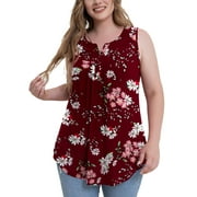 a.Jesdani Womens Plus Size Tunic Tank Tops Sleeveless Casual Blouses m-4x