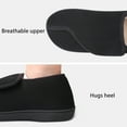 thumbnail image 6 of Harebell ​Womens Diabetic Slippers Memory Foam Adjustable Closure Swollen Feet Arthritis Edema Comfort House Shoes Black 6-7, 6 of 7