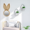 thumbnail image 3 of Wall Hanging Mirror Handmade Decorative Rabbit Ears Mirror for Home Decor, 3 of 9
