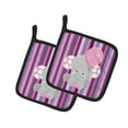 thumbnail image 1 of Carolines Treasures BB6954PTHD Éléphant sur des Rayures Paire de Porte-Pots, 1 of 1