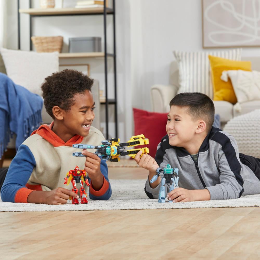 Transformers Toys EarthSpark Cyber-Combiner Terran Twitch and Robby Malto Action Figures