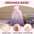 thumbnail image 3 of Organza Bag 5" x 7", Flower Heart Mesh Bags Drawstring Gift Bags Party Favor Bag Jewelry Pouches Pink-Gold, 50Pcs, 3 of 6