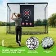 thumbnail image 3 of OXYGIE 10x7.5FT Golf Practice Hitting Net for Backyard Driving with Heavy Duty Frame Target Cloth Personal Driving Range for Indoor or Outdoor, 3 of 7