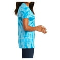 thumbnail image 3 of Womens Tie-Dye V-Neck Cotton Tee Turquoise 2X-Large, 3 of 6