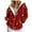 A-Wine, variant on Rotm Womens Christmas Sweater Women's Novelty Print Zip Up Hoodies Long Sleeve Hooded Sweatshirt Jacket with Pocket(Grey,L)