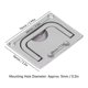 thumbnail image 2 of High quality 316 stainless steel square floor buckle marine deck cover buckle, 2 of 5