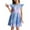 Light Blue, variant on Kiijoy Kids Toddler Girls Galaxy Print Flutter Sleeve Dress Summer Casual Short Dress, Sizes 3-10