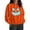 Orange, variant on Makaor Crewneck Sweatshirt Women Mens Plus Size Halloween Tops Fleece Long Sleeve Pullover Pumpkin Casual Clothes