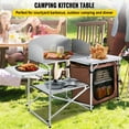 VEVOR Camping Kitchen Station, Aluminum Portable Folding Camp Cook