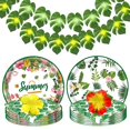thumbnail image 3 of Falda de mesa Tropical de fiesta hawaiana DIY, faldas de hierba hawaiana, boda, cumpleaños, verano, flamenco, Luau, mantel de playa, decoración de jardín, 3 of 4