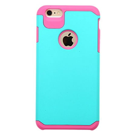 - Cell Phone Case for Apple iPhone6s/6 Plus - Retail Packaging - Green/Pink/Teal, Designed with high quality hard plastic and durable silicone material.., By Asmyna