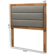 thumbnail image 6 of Baxton Studio Dexter Modern and Contemporary Dark Grey Fabric  and Walnut Brown Finished  Twin Size Headboard,Wholesale, 6 of 7