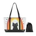 thumbnail image 7 of FORMRS Laptop Tote Bag for Women with 15.6" Computer Compartments Handbag, Black Cat Rainbow, 7 of 7