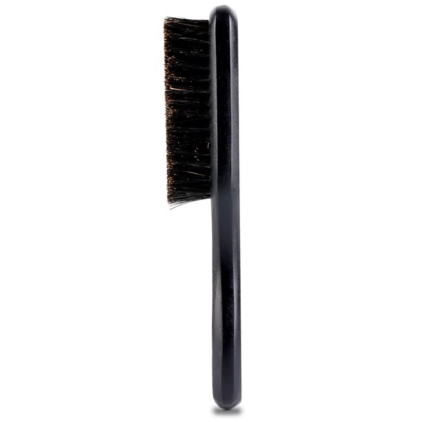 Guardurnaity Hombres Barba Cepillo Manual de mano Herramienta de limpieza del cabello Mango de madera Barba portátil masajeadores negro