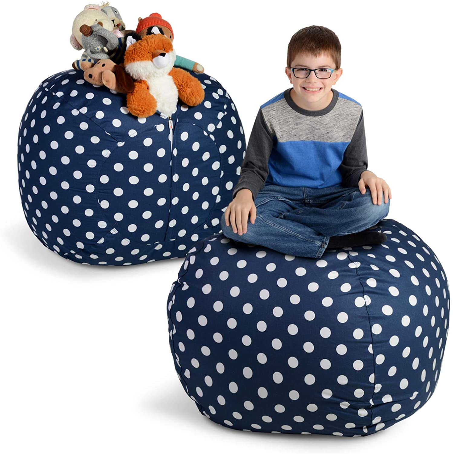 Extra Large 38" Kid's Sit Stuffed Animal Storage Bean Bag Chair with 10 Patterns 
