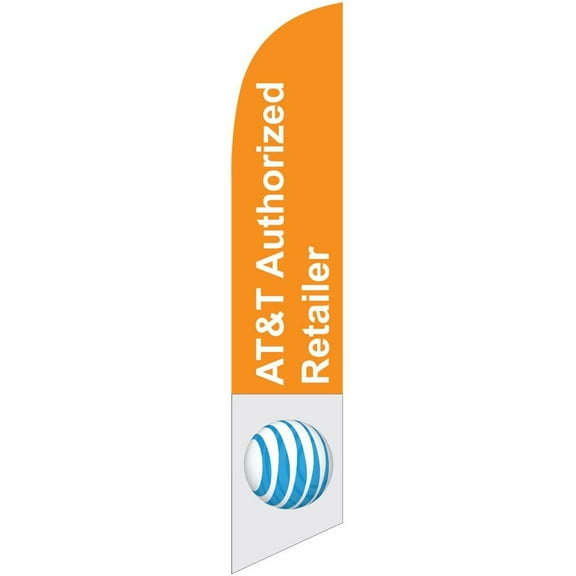 NEW AT&T Authorized Retailer Feather Banner Swooper Flag - Replacement FLAG ONLY