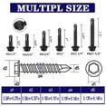 thumbnail image 2 of Tornillos autorroscantes ZAMBASE 410 de acero inoxidable #8x1 -1/2 x100, 2 of 9