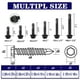 thumbnail image 2 of Tornillos autorroscantes ZAMBASE 410 de acero inoxidable #8x1 -1/2 x100, 2 of 9